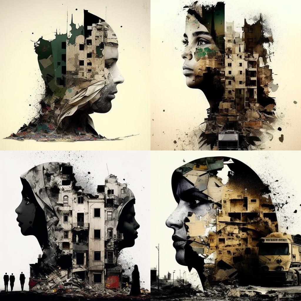 Tammam Azzam style, Midjourney V4, render 1 of 4