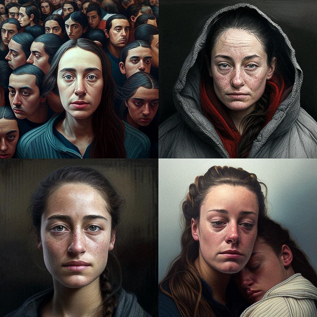 Tania Bruguera style, Midjourney V4, render 1 of 4