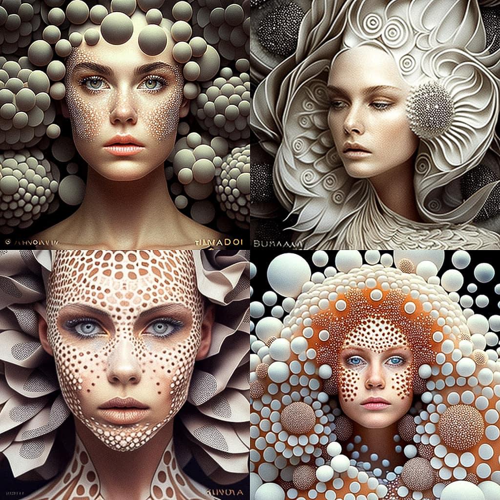 Tara Donovan style, Midjourney V4, render 1 of 4