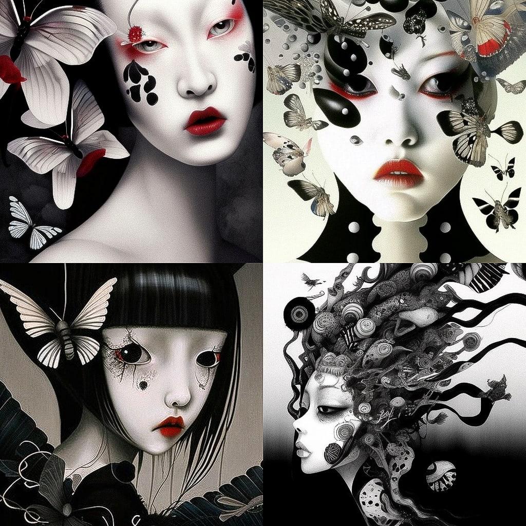 Taro Okamoto style, Midjourney V4, render 1 of 4