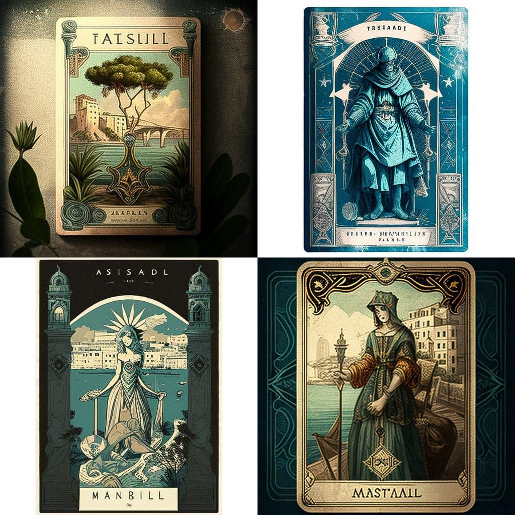 Tarot de Marseille style, Midjourney V4, render 1 of 4