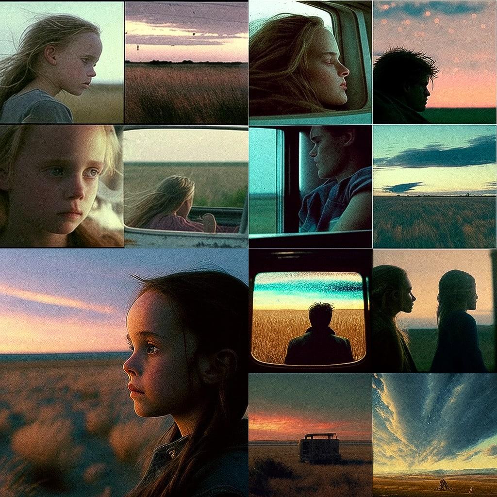 Terrence Malick style, Midjourney V4, render 1 of 4