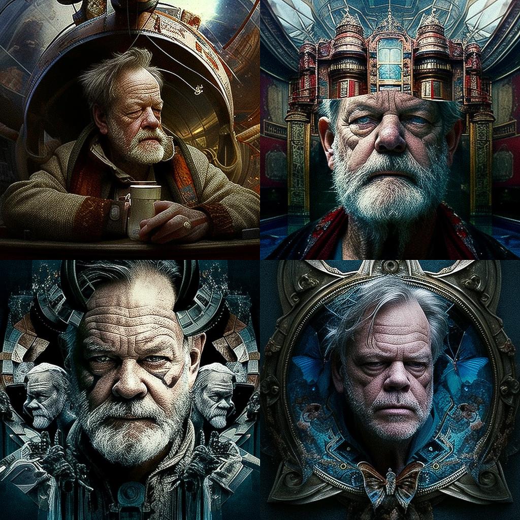 Terry Gilliam style, Midjourney V4, render 1 of 4