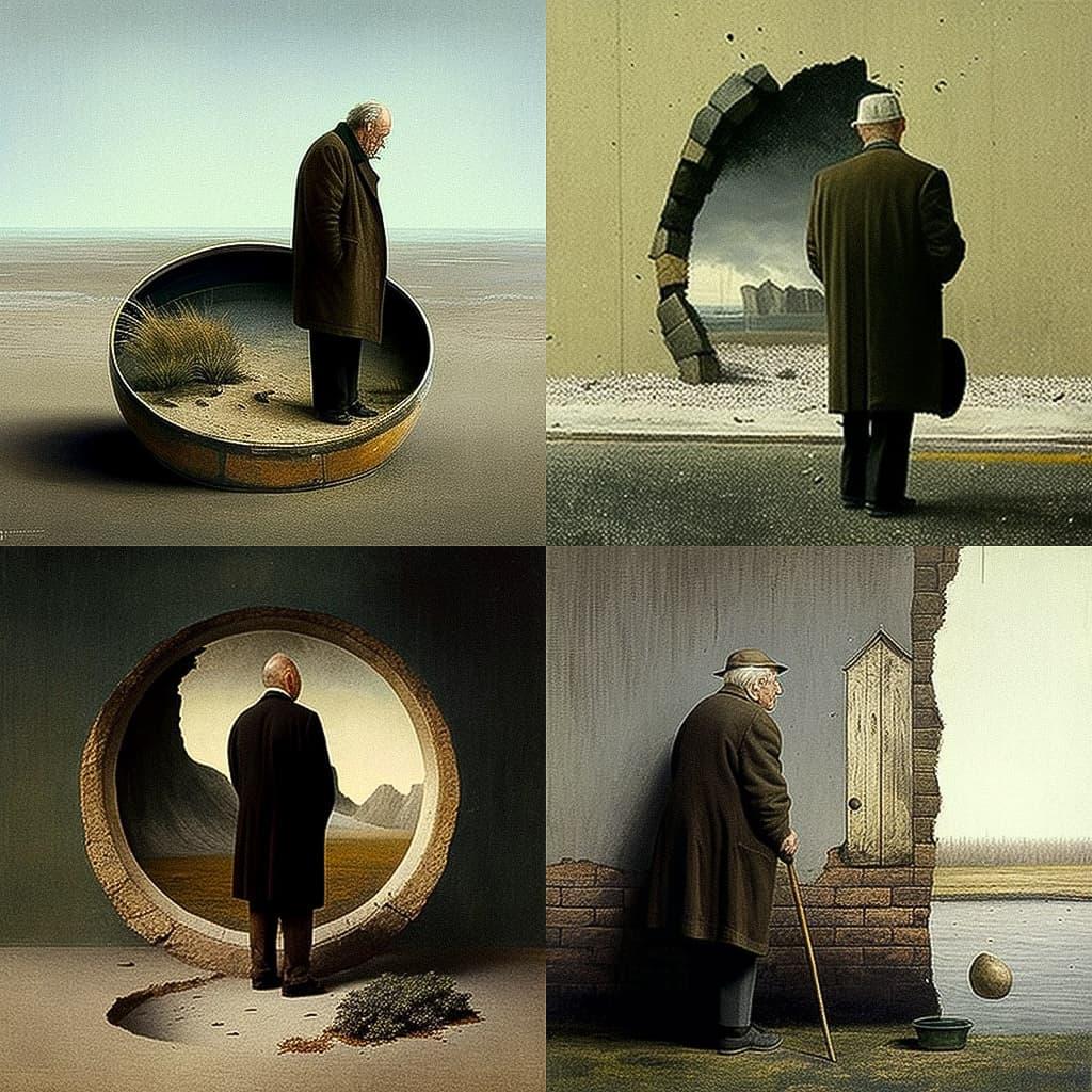 Teun Hocks style, Midjourney V4, render 1 of 4