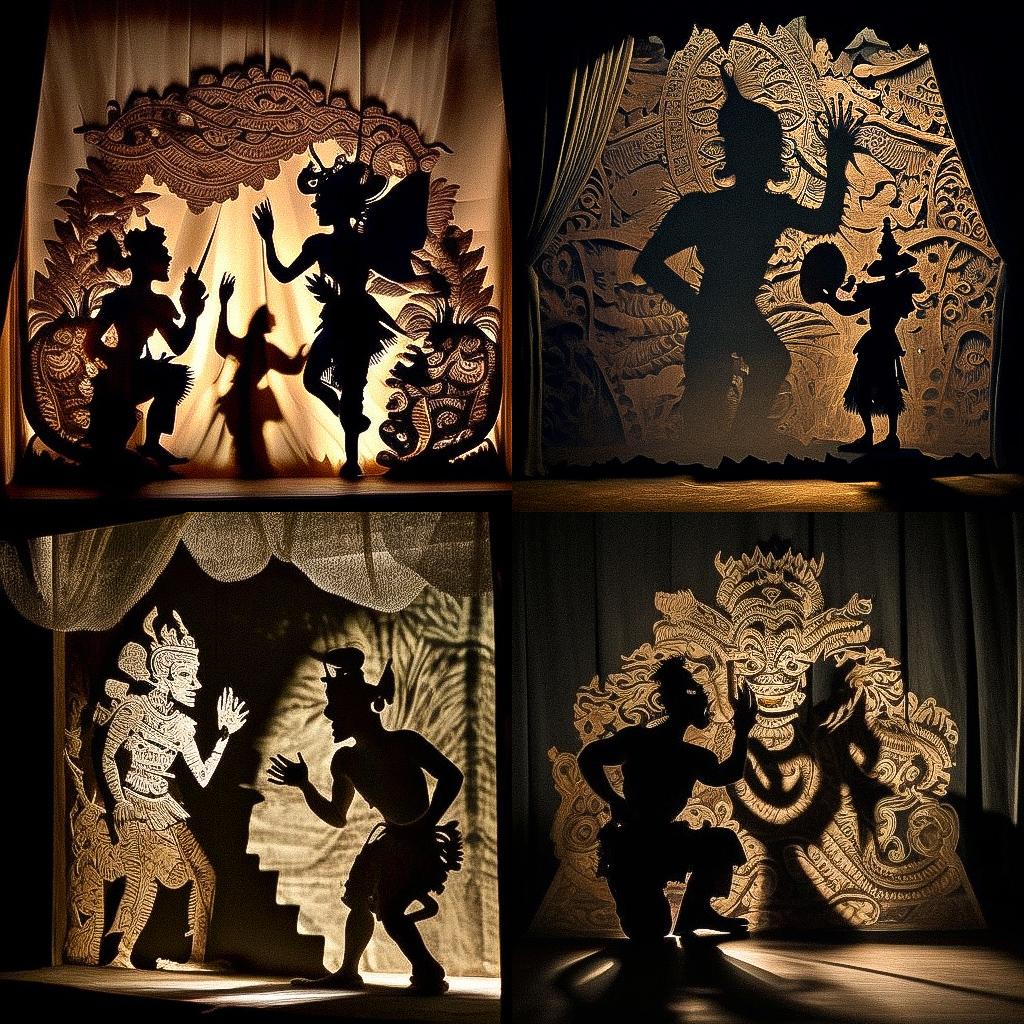 Thai puppet theater style, Midjourney V4, render 1 of 4