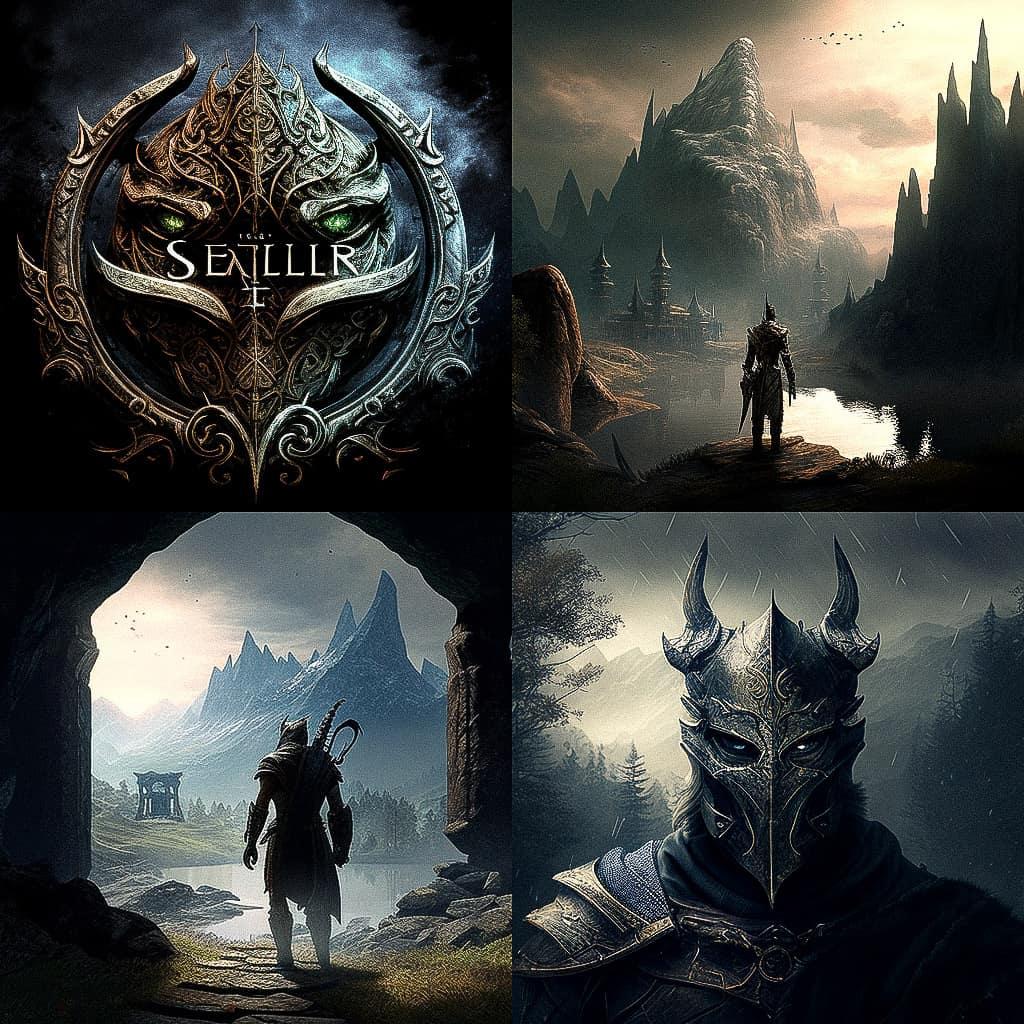 The Elder Scrolls style, Midjourney V4, render 1 of 4