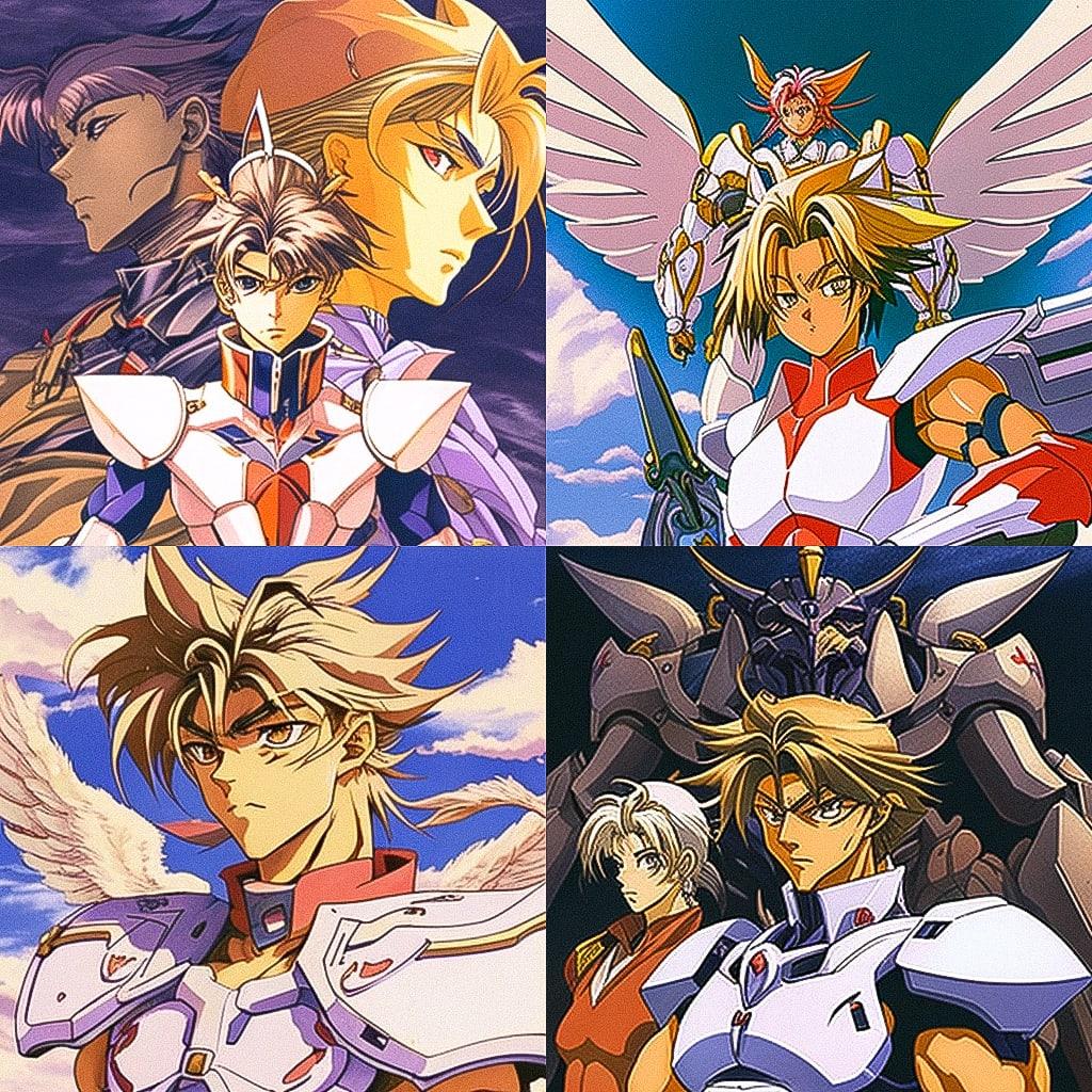 The Vision of Escaflowne style, Midjourney V4, render 1 of 4