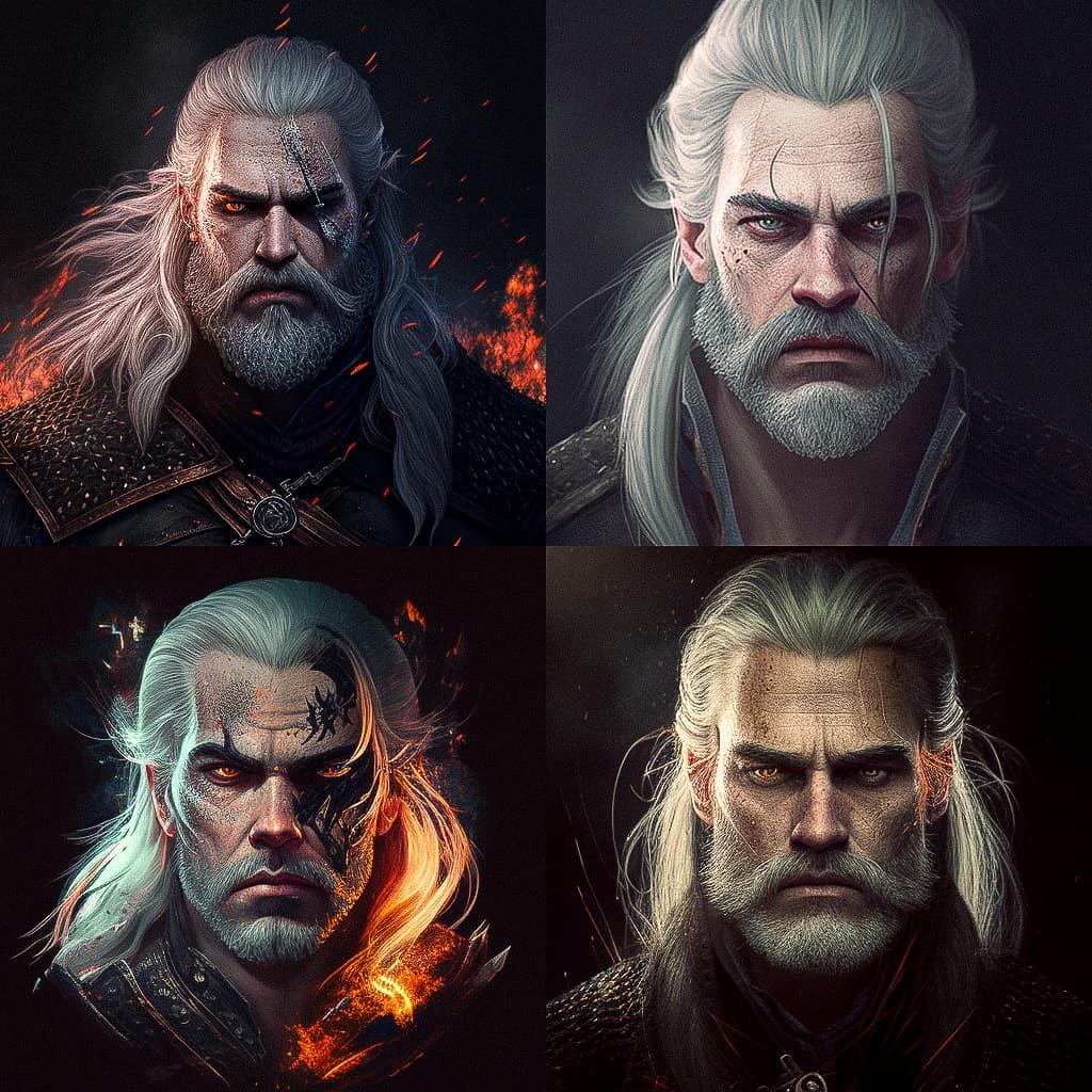 The Witcher style, Midjourney V4, render 1 of 4