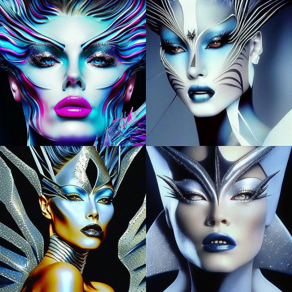 Thierry Mugler style, Midjourney V4, render 1 of 4