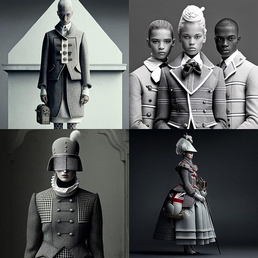 Thom Browne style, Midjourney V4, render 1 of 4