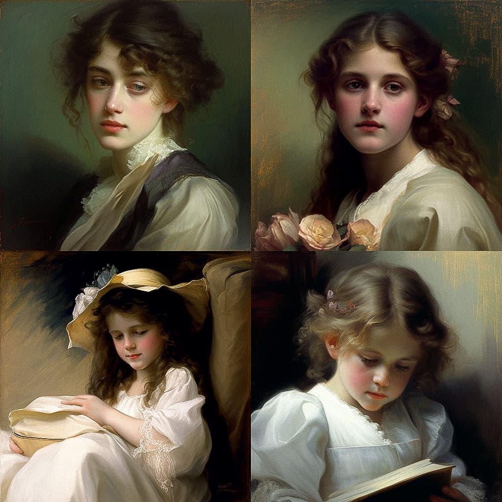 Thomas Benjamin Kennington style, Midjourney V4, render 1 of 4