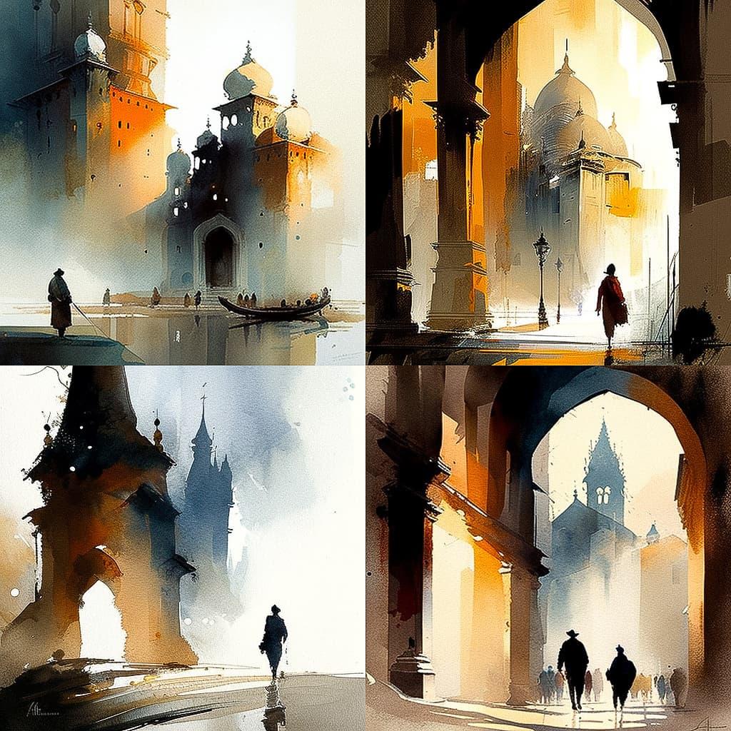 Thomas Schaller style, Midjourney V4, render 1 of 4