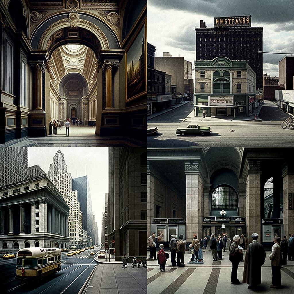 Thomas Struth style, Midjourney V4, render 1 of 4