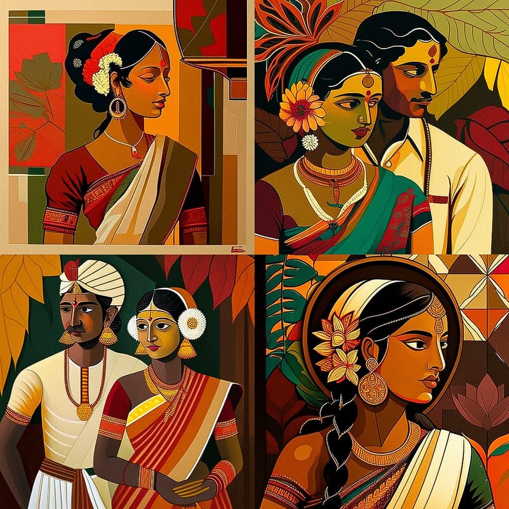 Thota Vaikuntam style, Midjourney V4, render 1 of 4