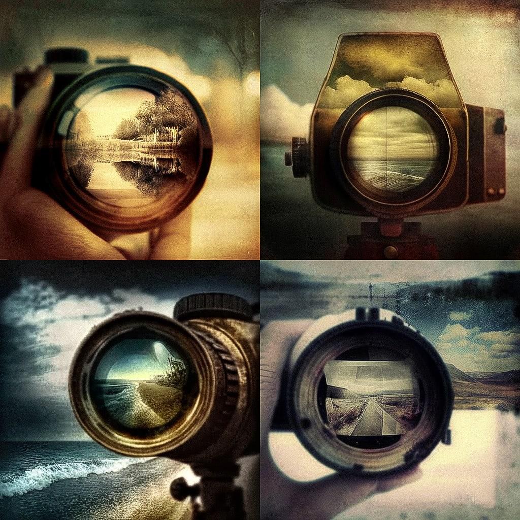 Through-the-Viewfinder photography style, Midjourney V4, render 1 of 4