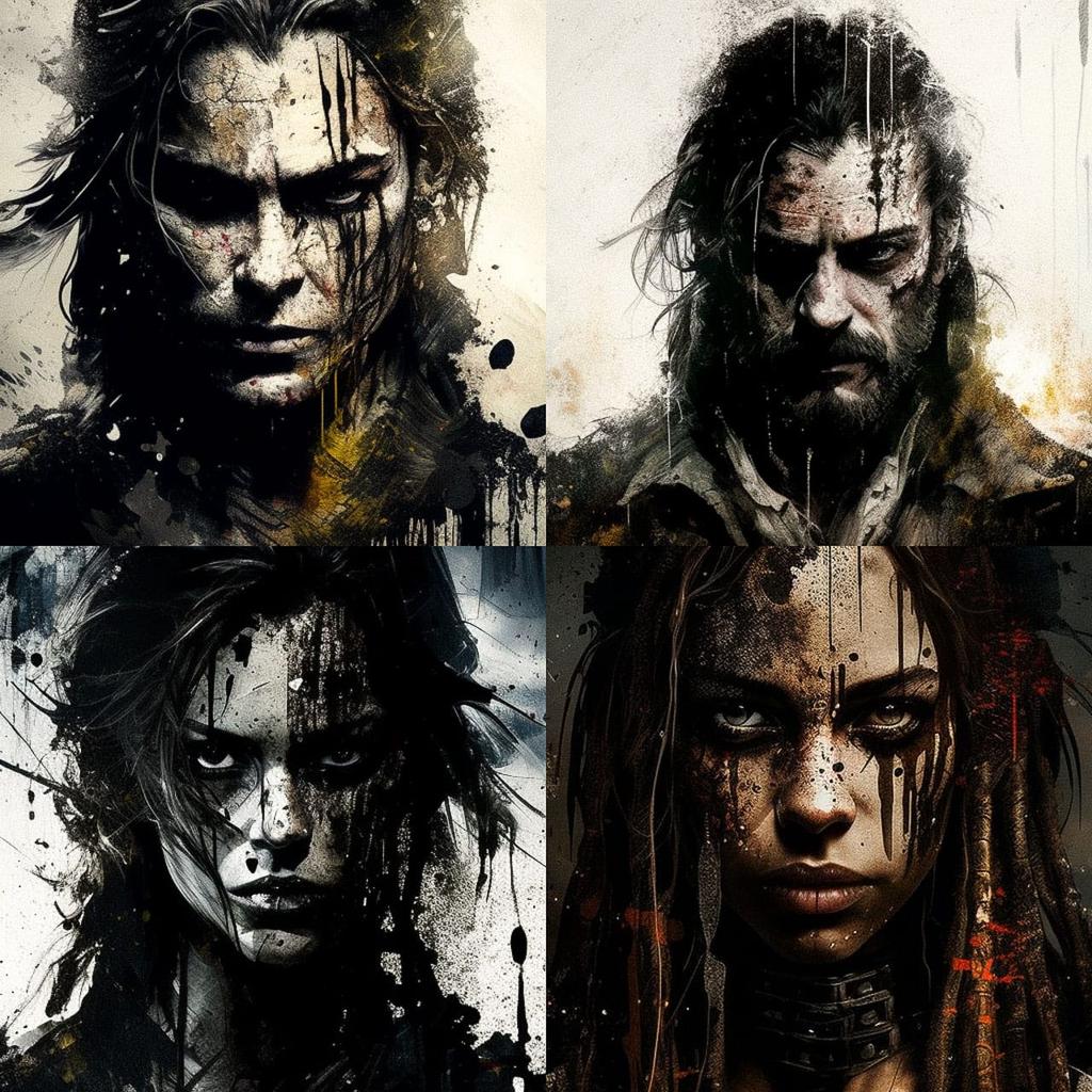 Tim Bradstreet style, Midjourney V4, render 1 of 4
