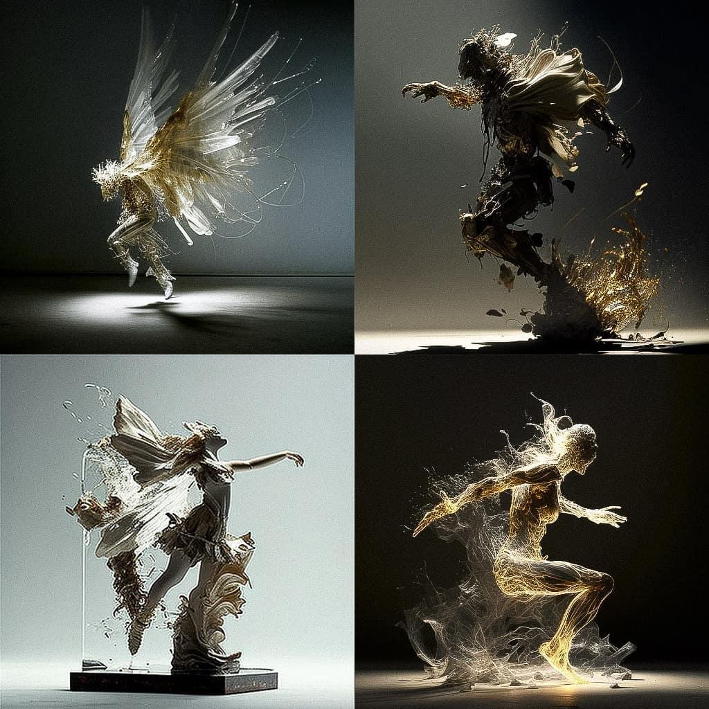 Tim Noble style, Midjourney V4, render 1 of 4