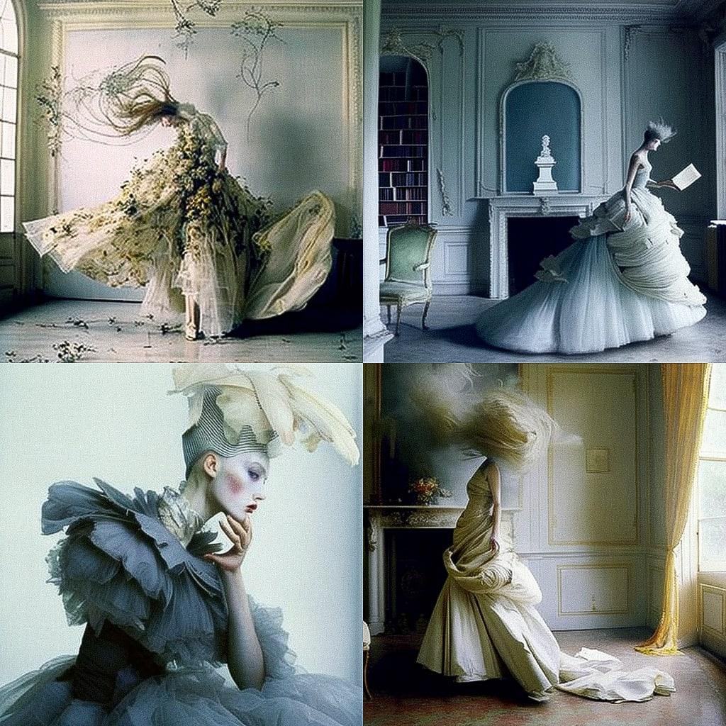 Tim Walker style, Midjourney V4, render 1 of 4