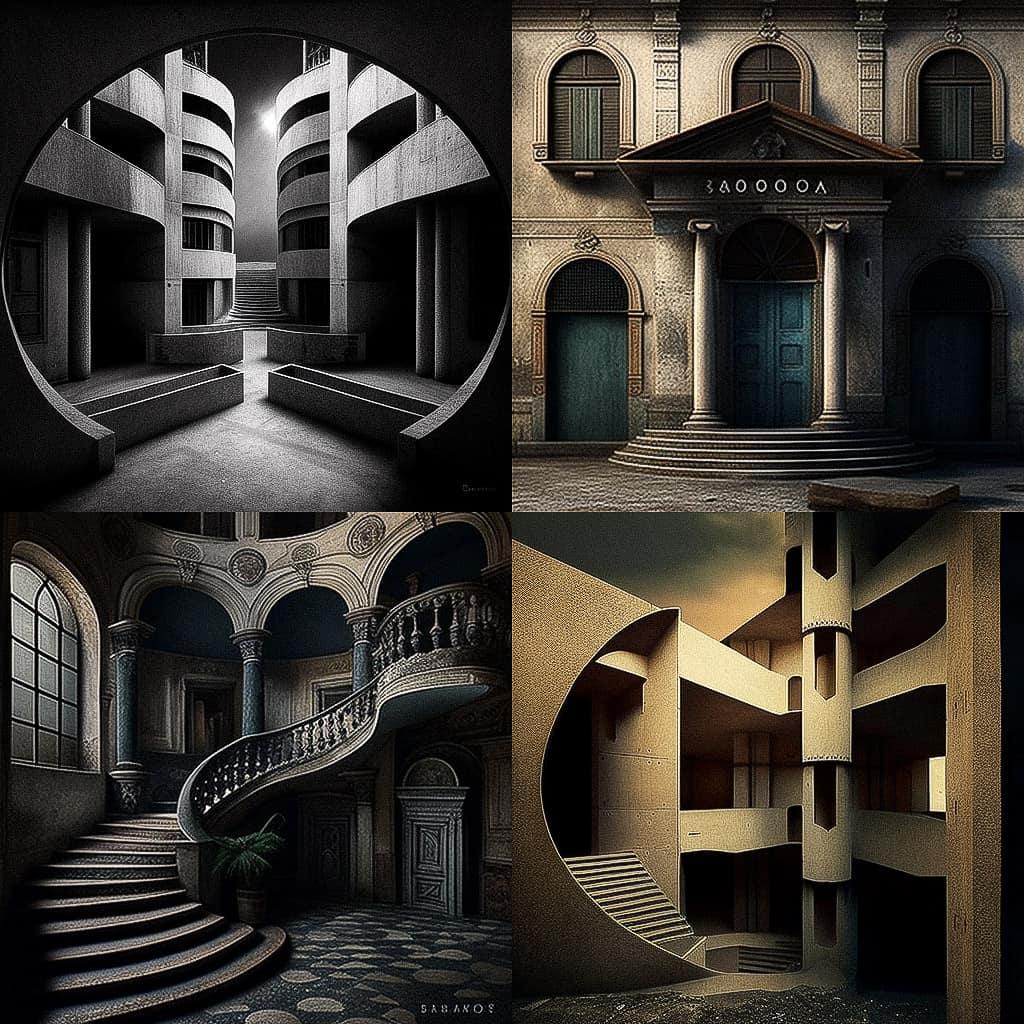 Tobia Scarpa style, Midjourney V4, render 1 of 4