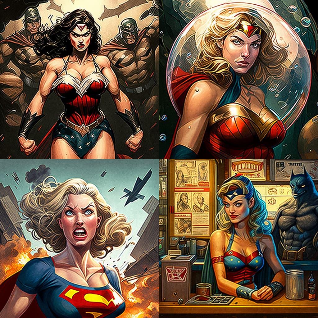 Tom Grummett style, Midjourney V4, render 1 of 4