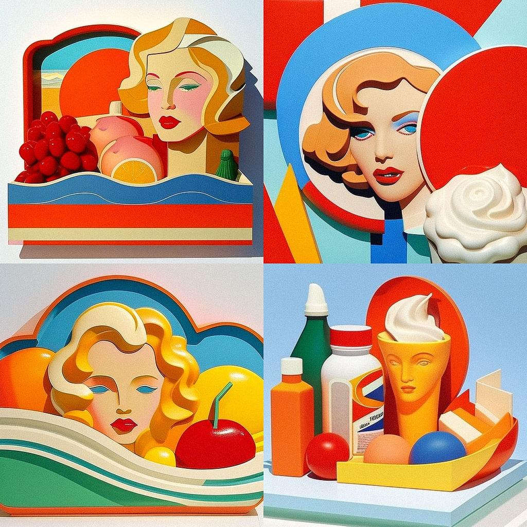 Tom Wesselmann style, Midjourney V4, render 1 of 4