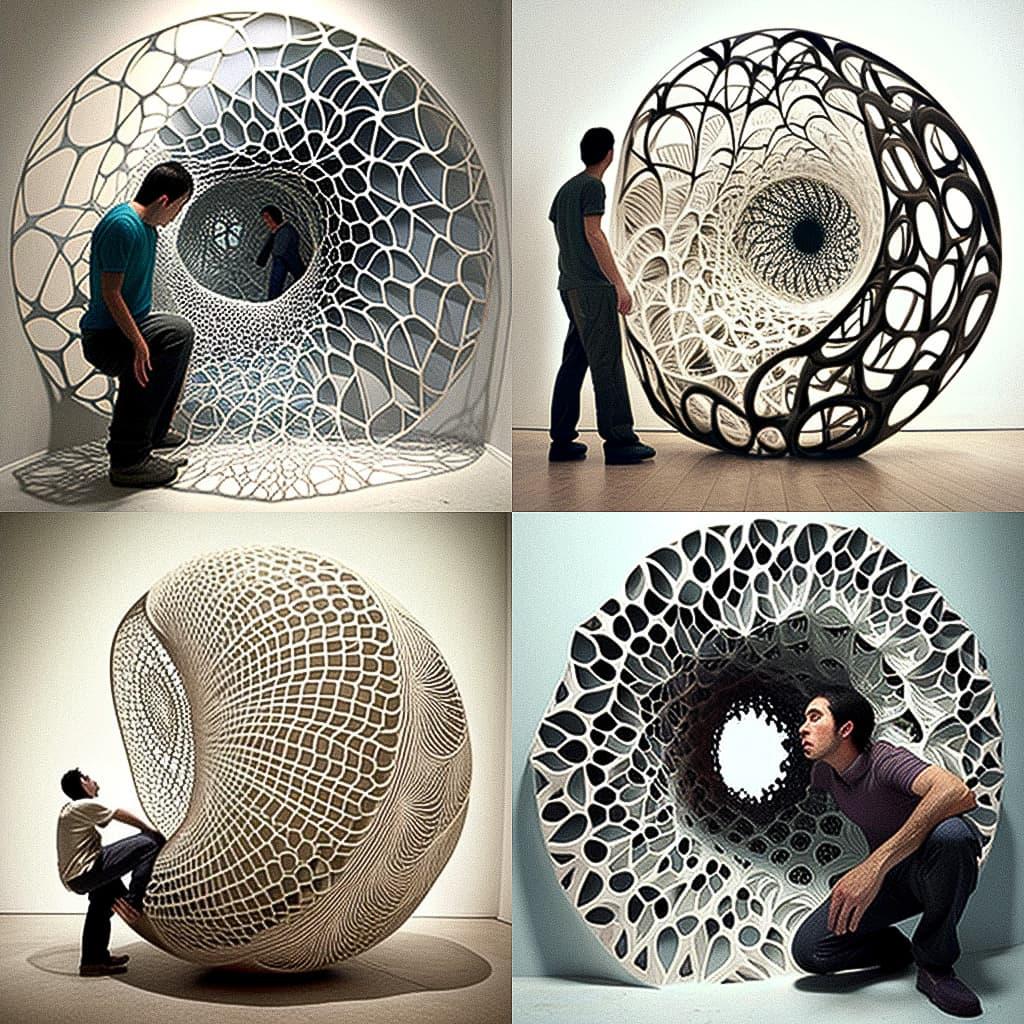 Tony Orrico style, Midjourney V4, render 1 of 4
