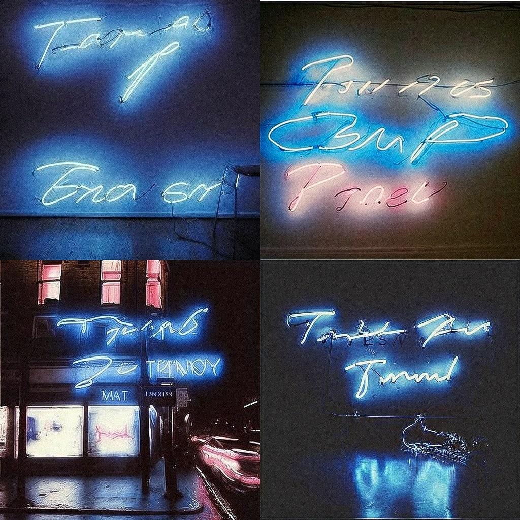 Tracey Emin style, Midjourney V4, render 1 of 4