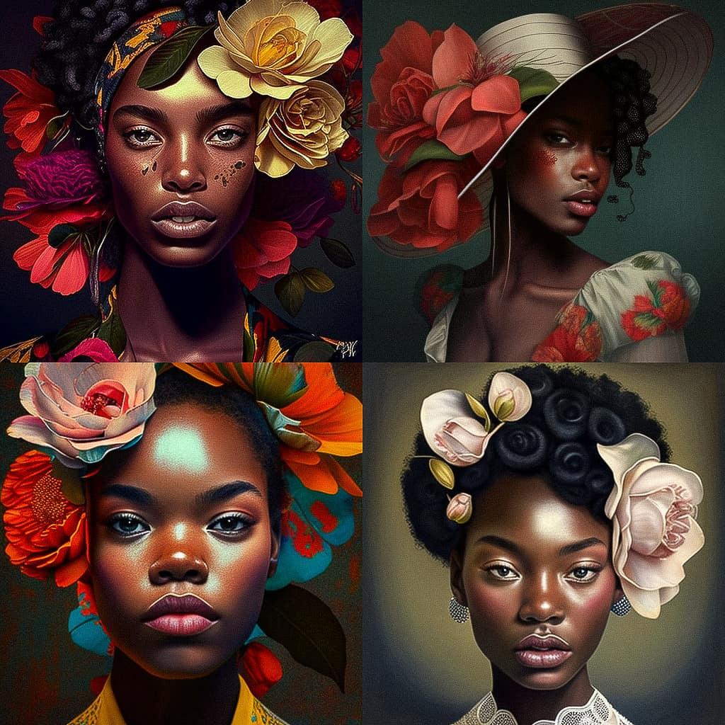 Tracy Reese style, Midjourney V4, render 1 of 4