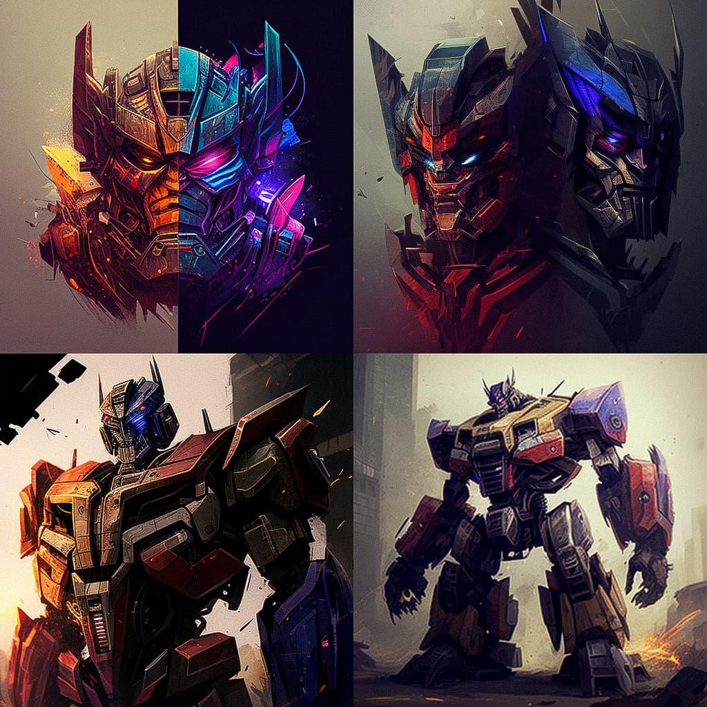 Transformers style, Midjourney V4, render 1 of 4
