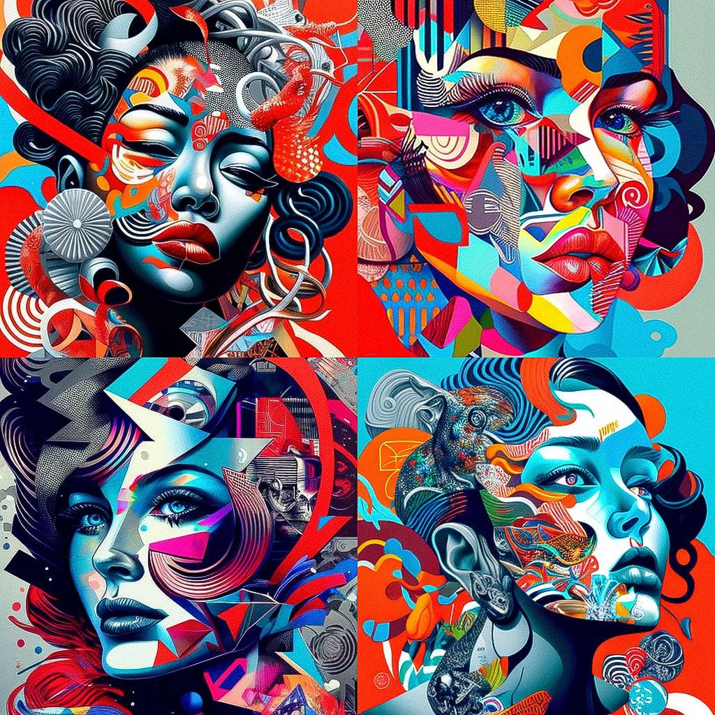 Tristan Eaton style, Midjourney V4, render 1 of 4