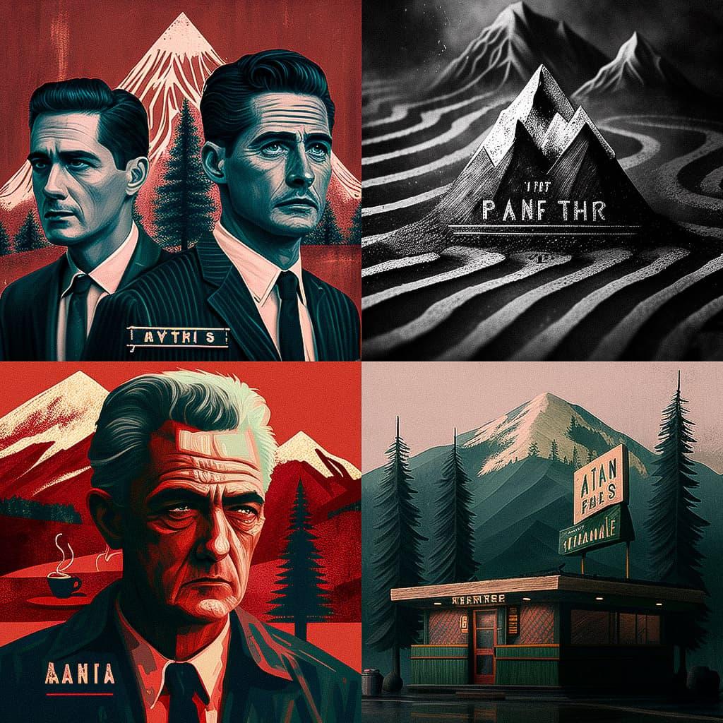 Twin Peaks style, Midjourney V4, render 1 of 4