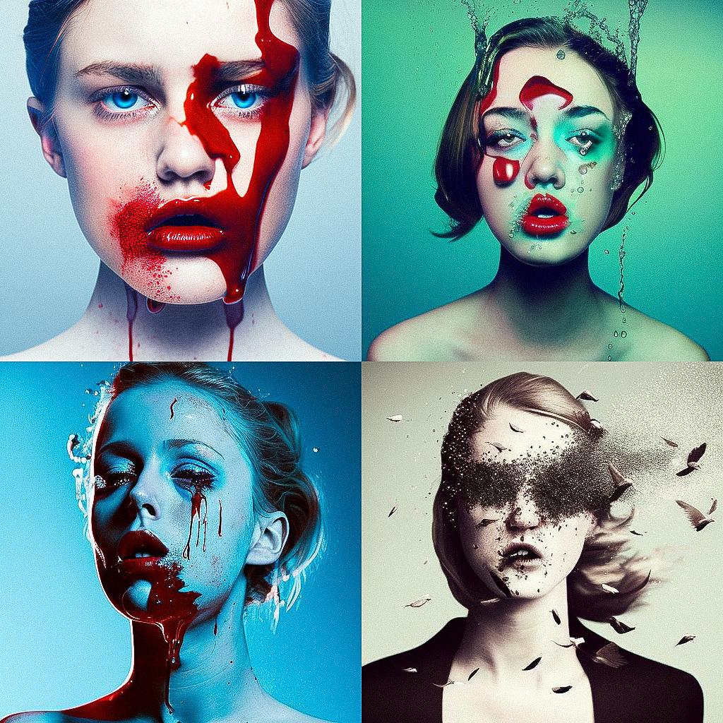 Tyler Shields style, Midjourney V4, render 1 of 4