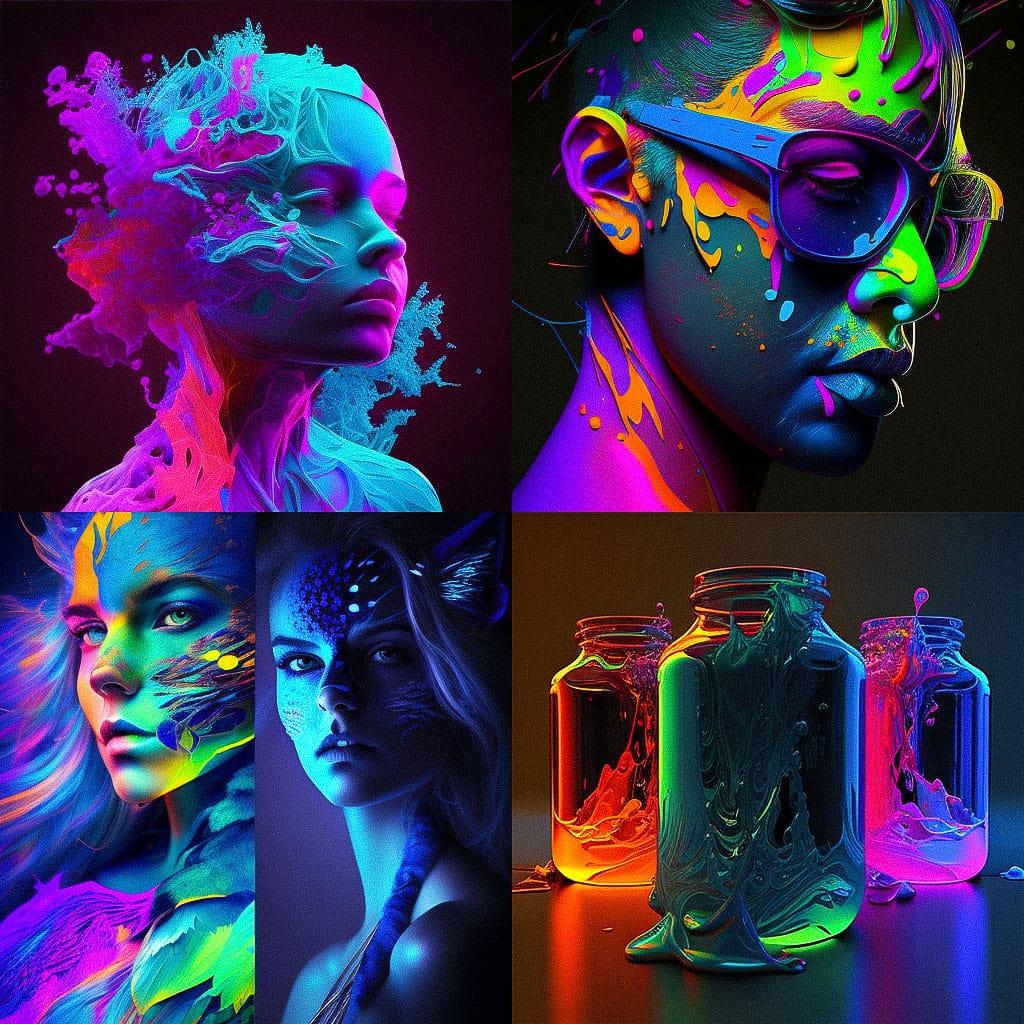 UV colors style, Midjourney V4, render 1 of 4