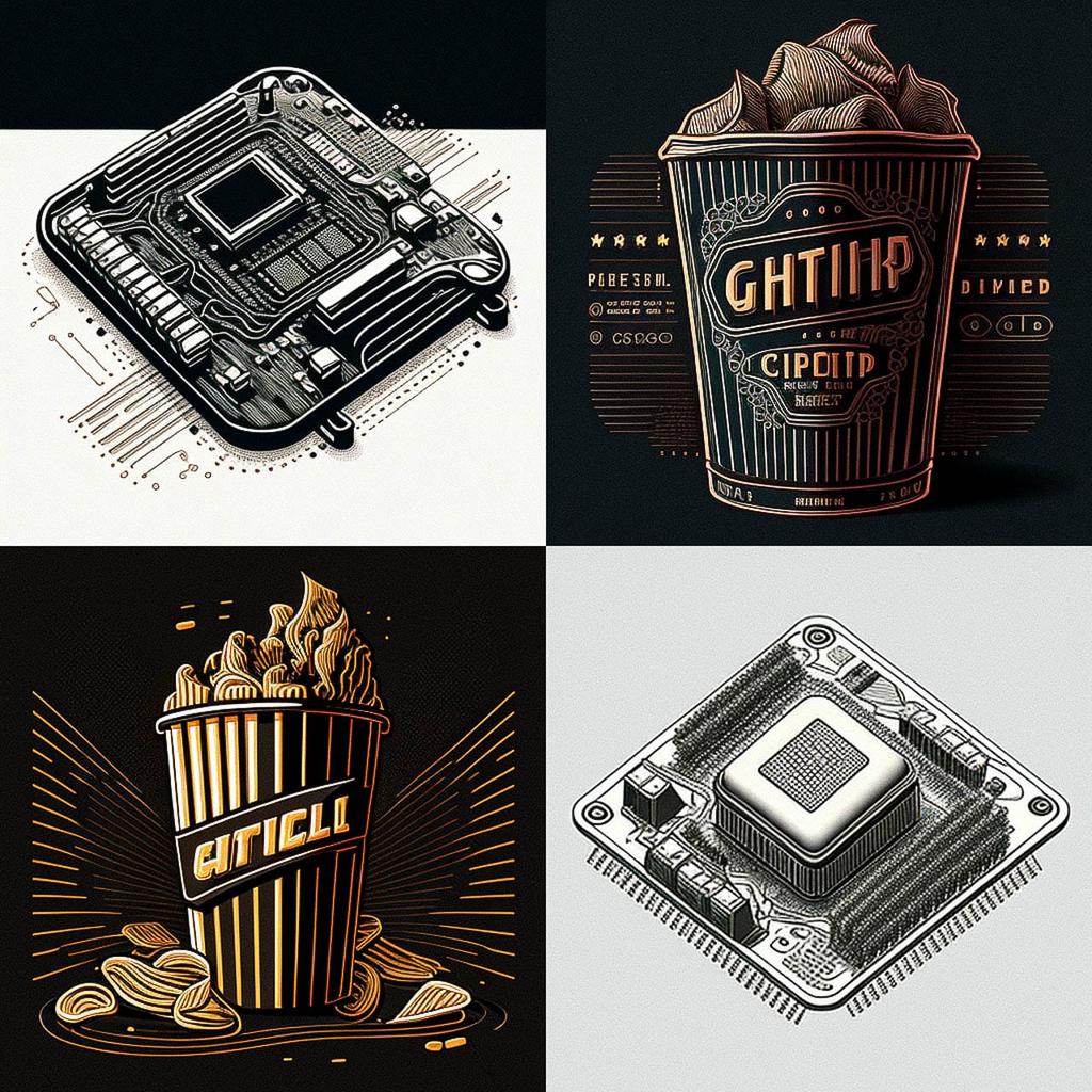 Vector chip line art style, Midjourney V4, render 1 of 4
