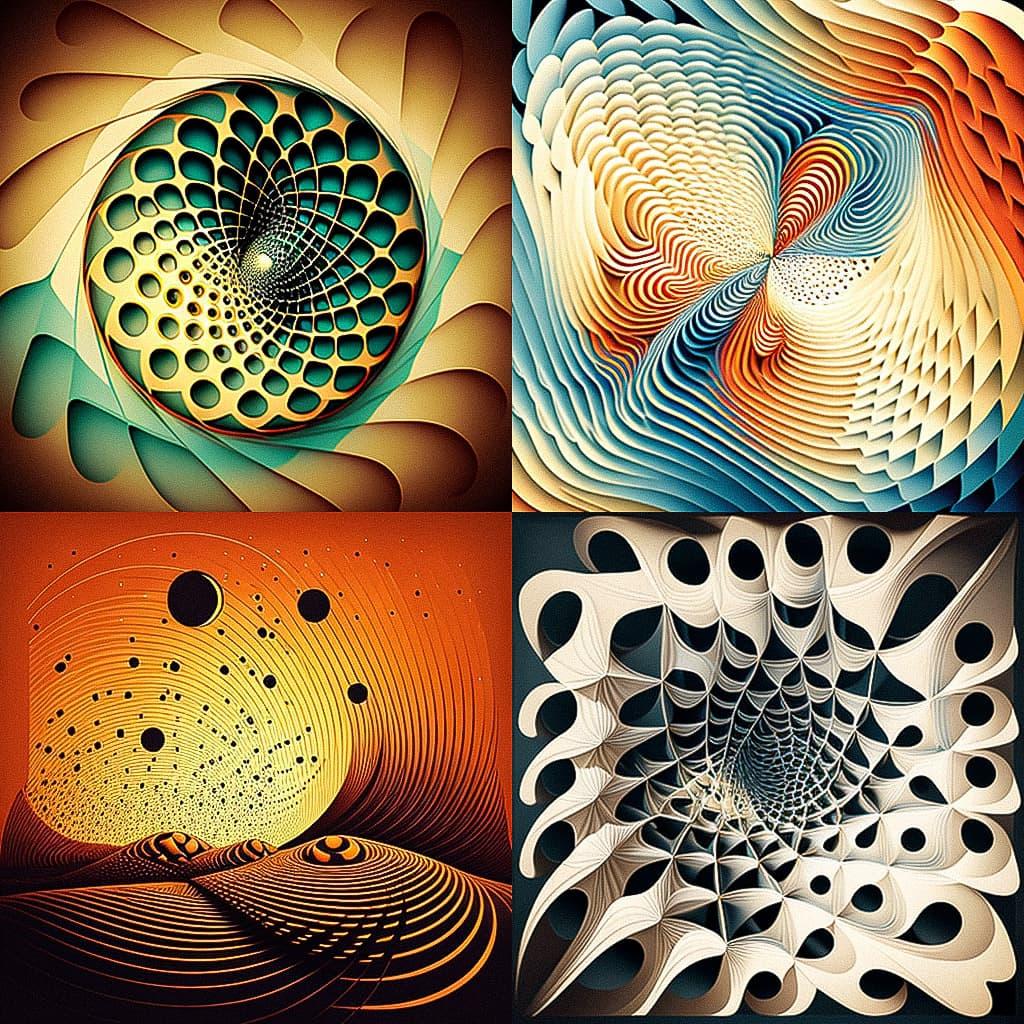 Vector field style, Midjourney V4, render 1 of 4