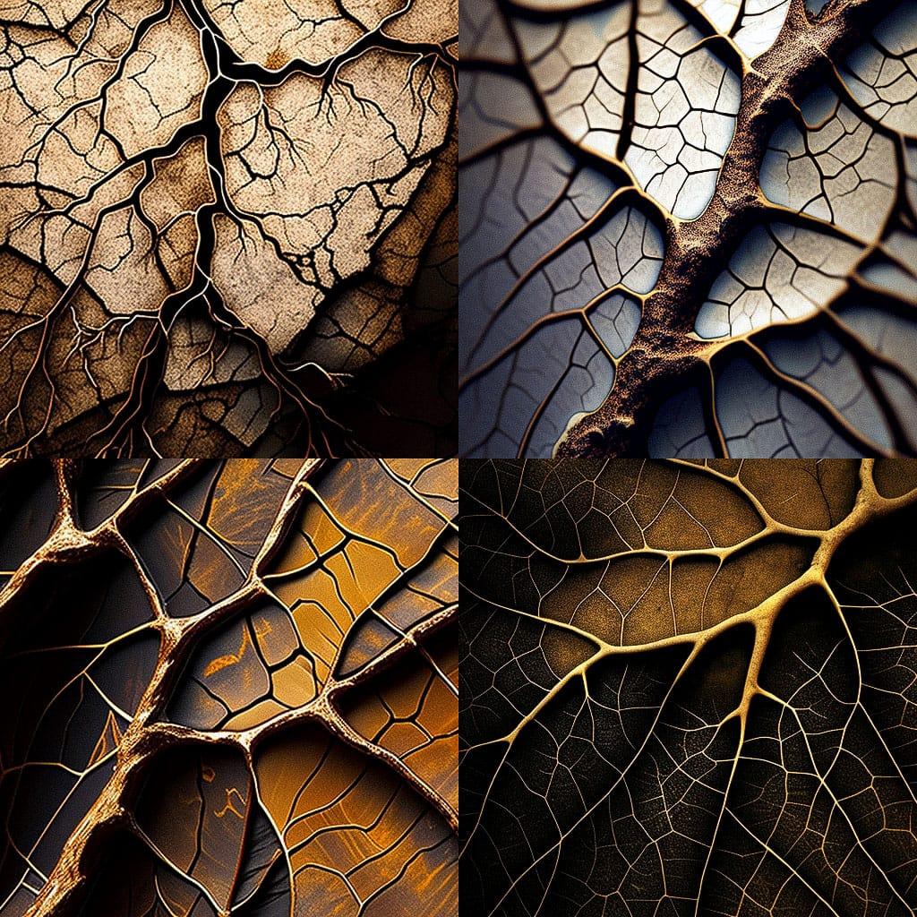 Veined texture style, Midjourney V4, render 1 of 4