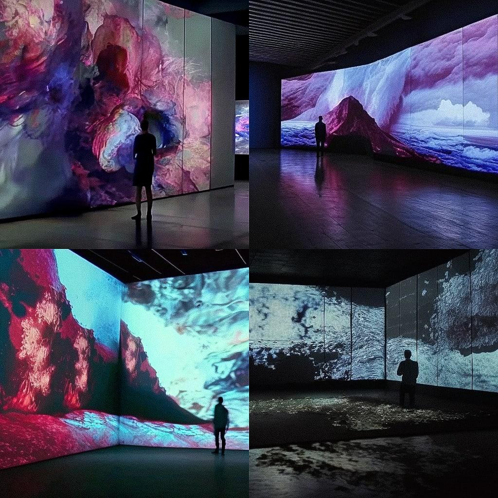 Video installation style, Midjourney V4, render 1 of 4