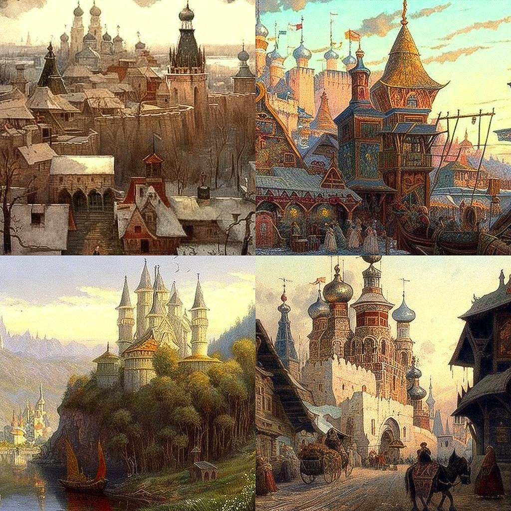Viktor Vasnetsov style, Midjourney V4, render 1 of 4