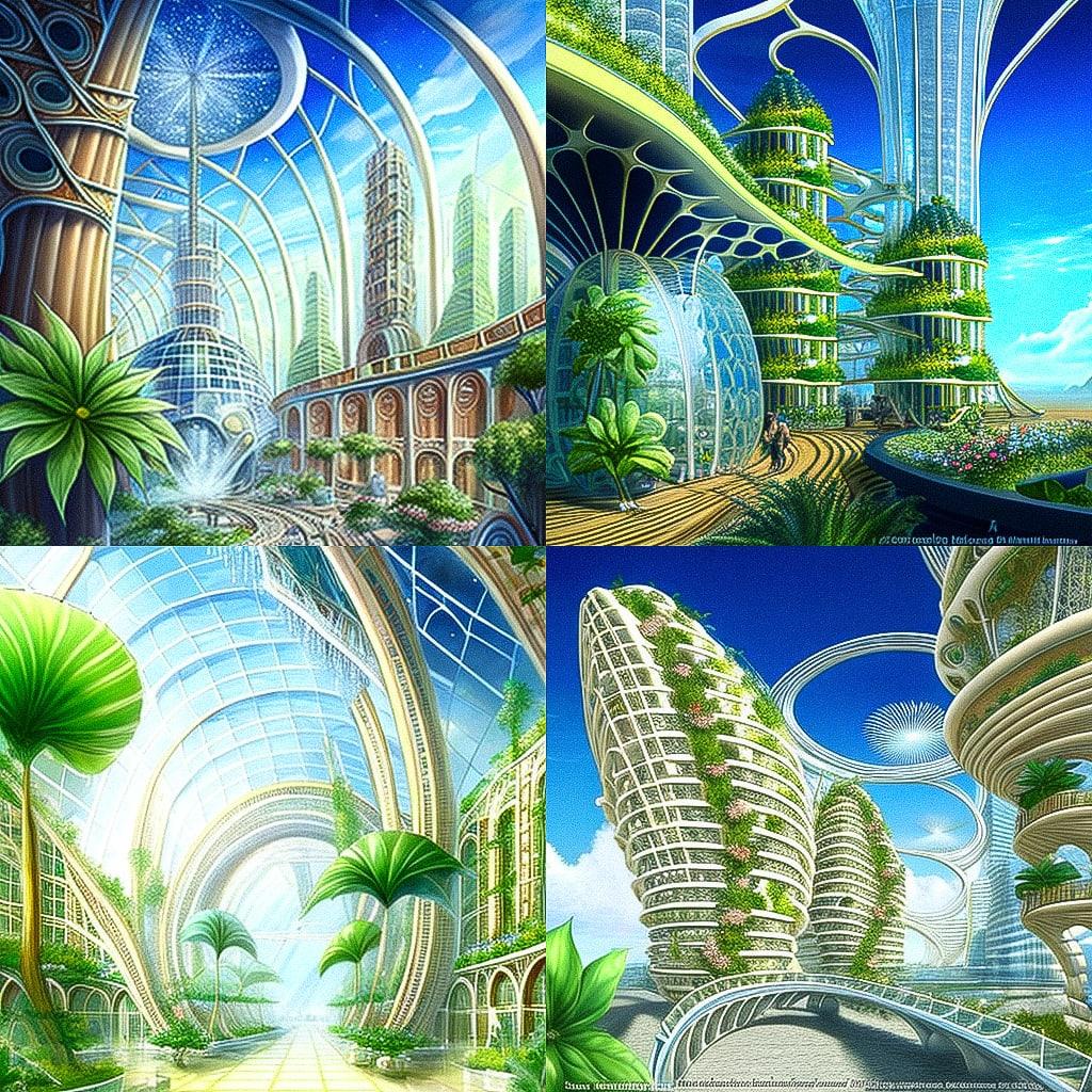 Vincent Callebaut style, Midjourney V4, render 1 of 4