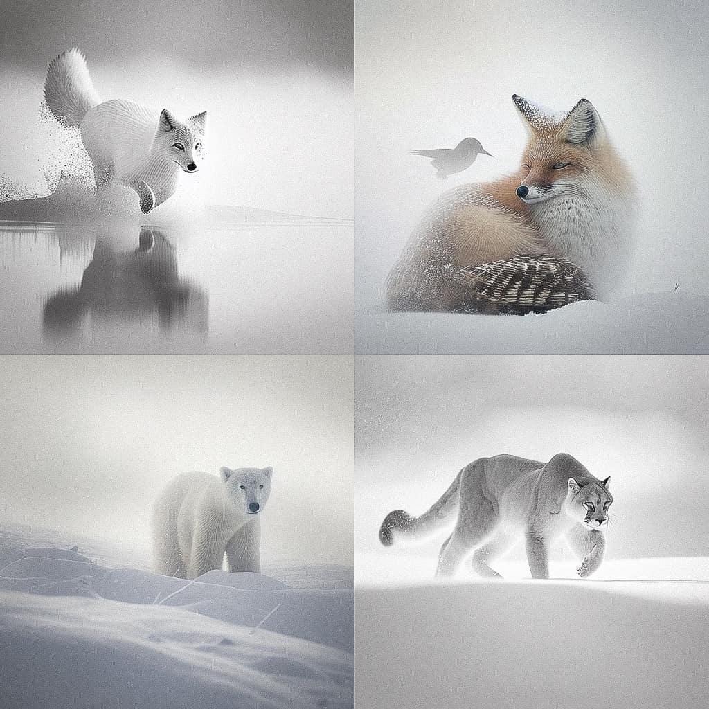 Vincent Munier style, Midjourney V4, render 1 of 4