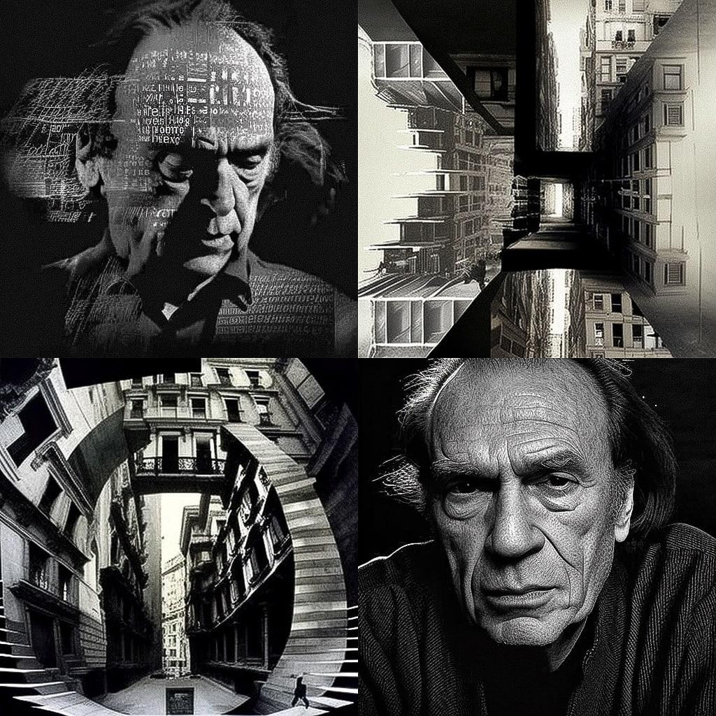 Vito Acconci style, Midjourney V4, render 1 of 4