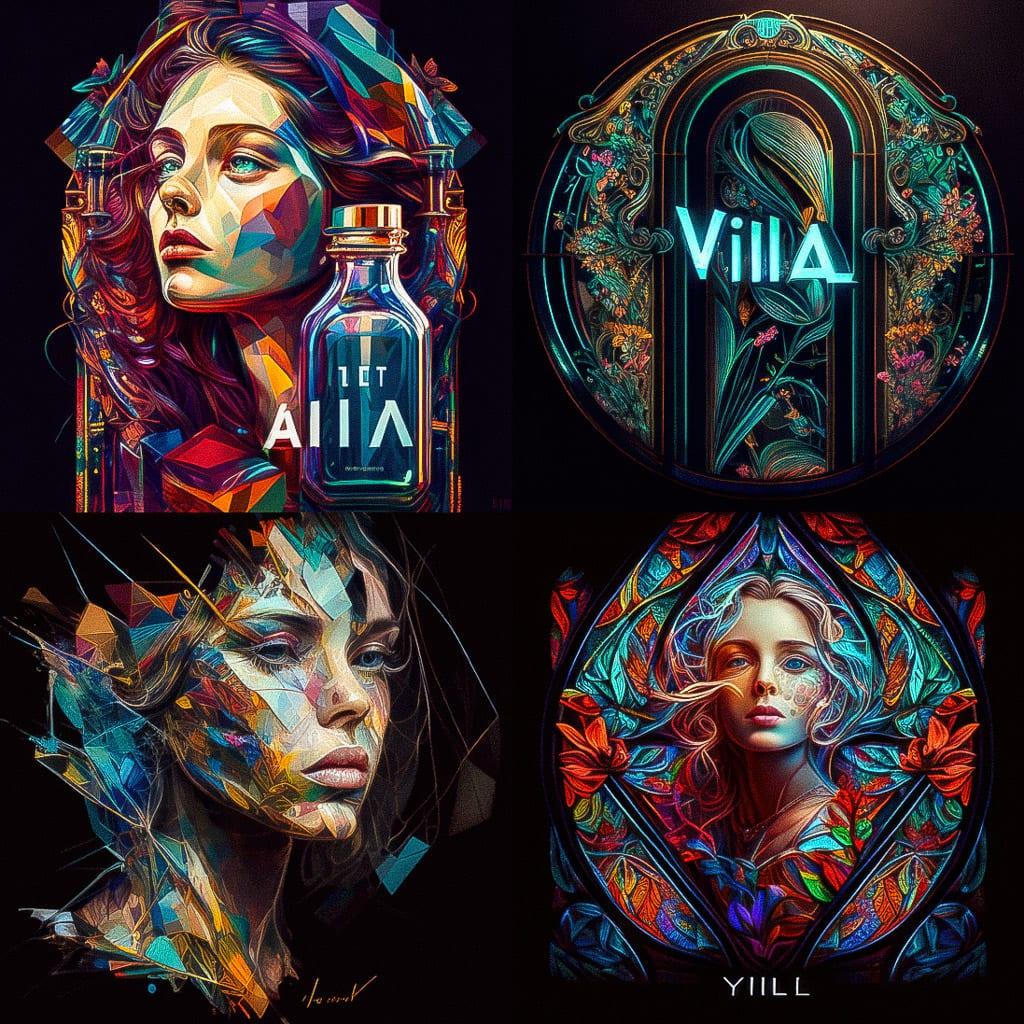Vitrail style, Midjourney V4, render 1 of 4
