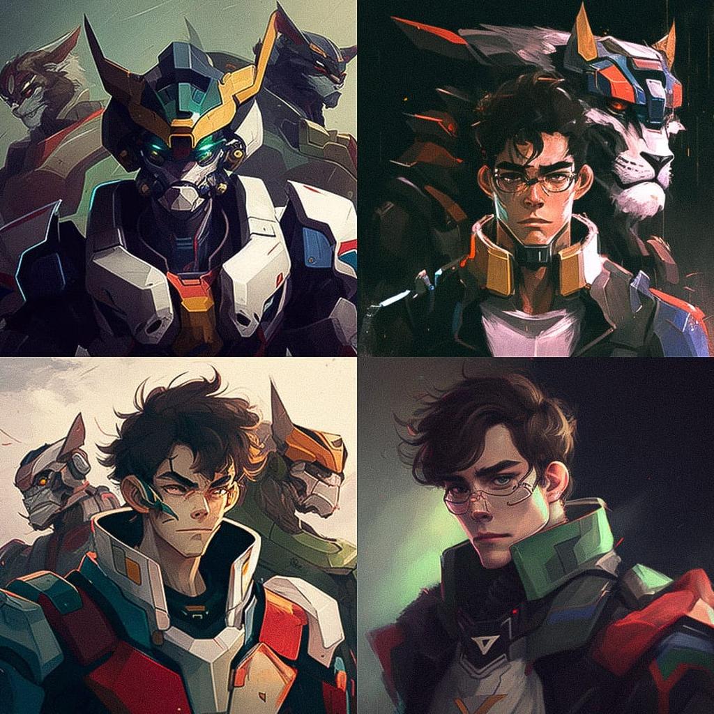 Voltron style, Midjourney V4, render 1 of 4