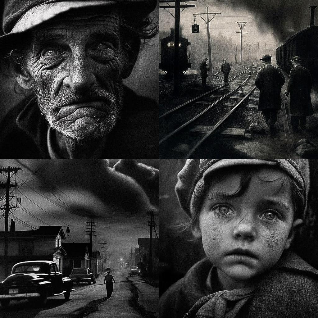 W. Eugene Smith style, Midjourney V4, render 1 of 4