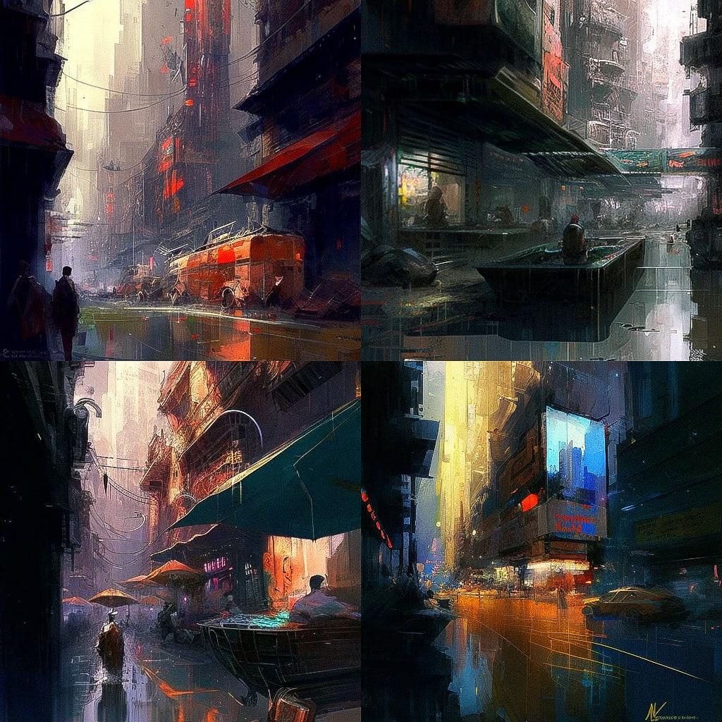 Wadim Kashin style, Midjourney V4, render 1 of 4