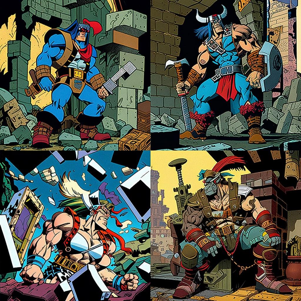 Walter Simonson style, Midjourney V4, render 1 of 4
