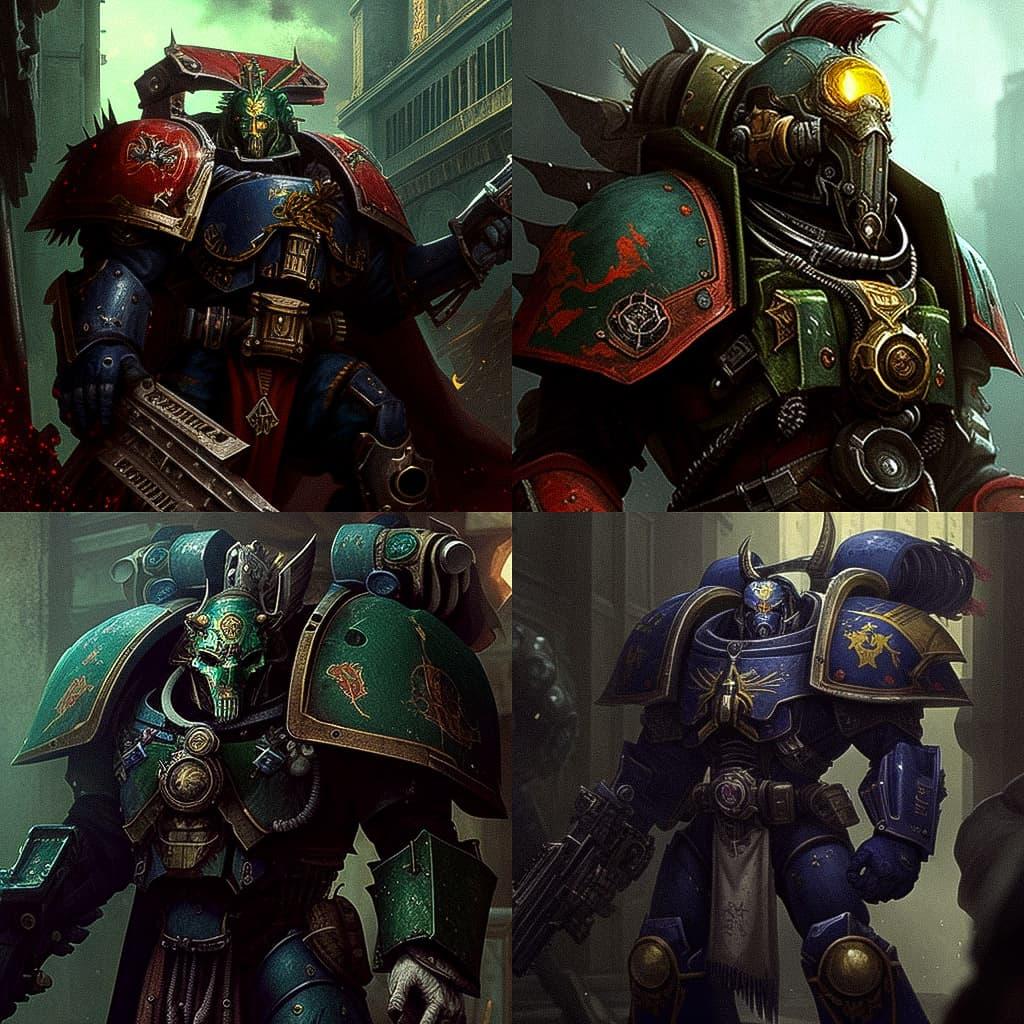 Warhammer 40,000 style, Midjourney V4, render 1 of 4