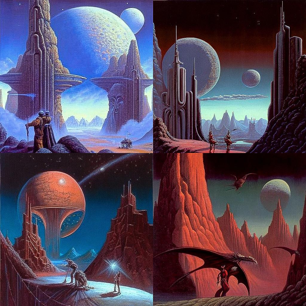 Wayne Barlowe style, Midjourney V4, render 1 of 4