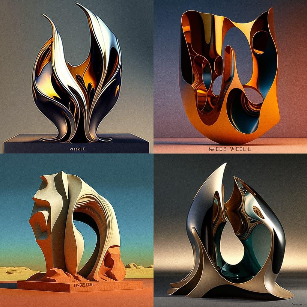 Wendell Castle style, Midjourney V4, render 1 of 4