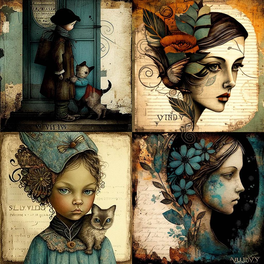 Wendy Vecchi style, Midjourney V4, render 1 of 4